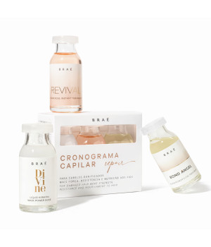 Фото - Набір ампул BRAÉ Power Dose Repair SET для миттєвого відновлення пошкодженого волосся, 3 ампули по 13 мл.