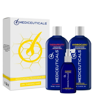 Набір проти випадіння та стоншення волосся у чоловіків (для схильності до сухості шкіри голови) Mediceuticals Advanced Hair Restoration Kit