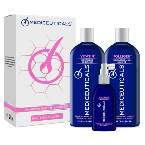 Фото - Набір для стимулювання росту волосся для жінок (нормальне/тонке волосся) Mediceuticals Advanced Hair Restoration Kit