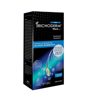 Зміцнюючий очищуючий шампунь для чоловіків Trichoderm Black Men Shampoo проти випадіння волосся  Зміцнюючий очищуючий шампунь для чоловіків Trichoderm Black Men Shampoo проти випадіння волосся