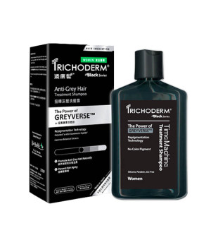 Шампунь проти утворення сивого волосся для жінок Trichoderm Black Anti-Grey Hair Treatment Shampoo for Women  Шампунь проти утворення сивого волосся для жінок Trichoderm Black Anti-Grey Hair Treatment Shampoo for Women