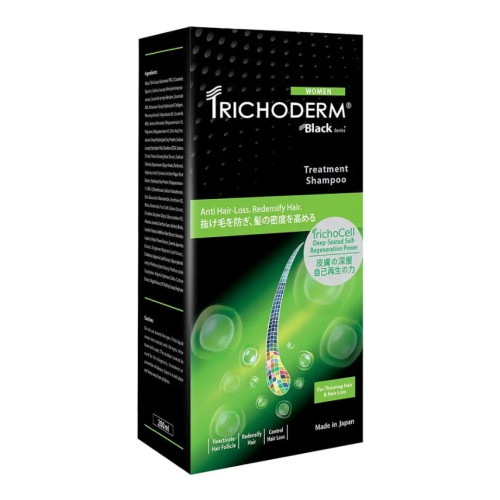 Фото - Зміцнюючий очищуючий шампунь для жінок Trichoderm Black Women Shampoo проти випадіння волосся