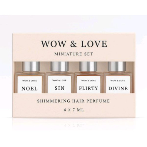 Фото - Сет мініатюр парфумів-блисків для волосся з шимером WOW & LOVE